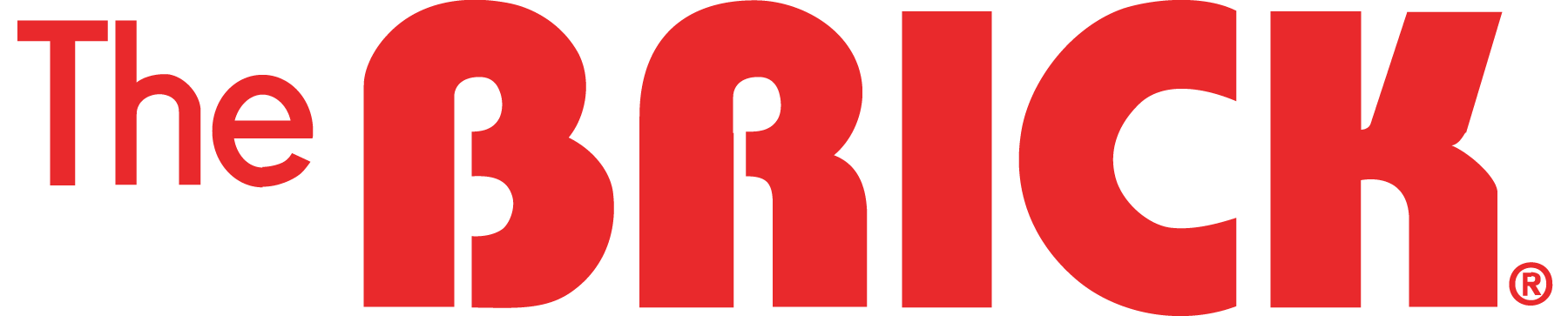 The logo for the brick is red on a white background