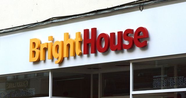 A brighthouse store front with yellow and red letters